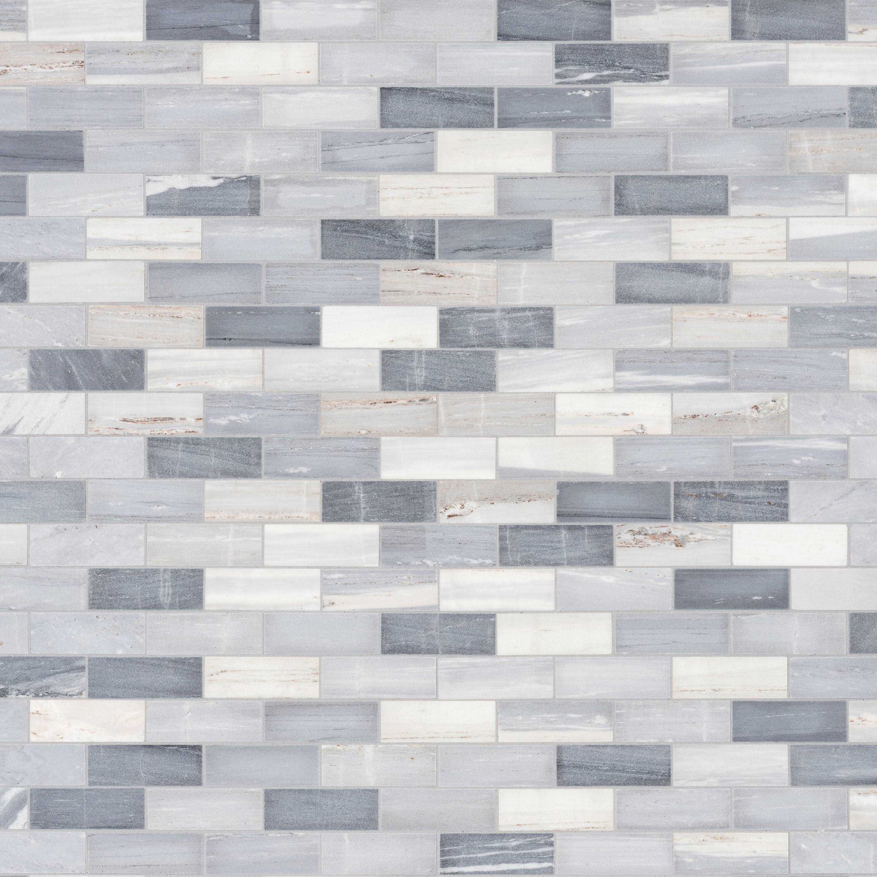 Satori Palissandro In X In Polished Natural Stone Marble Brick