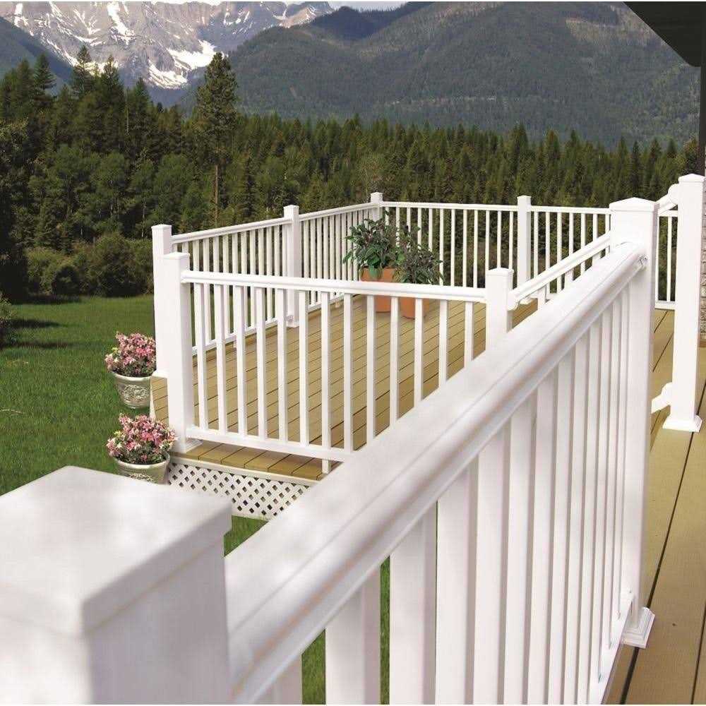 Veranda Traditional 8 Ft X 36 In White PolyComposite Vinyl Rail Kit