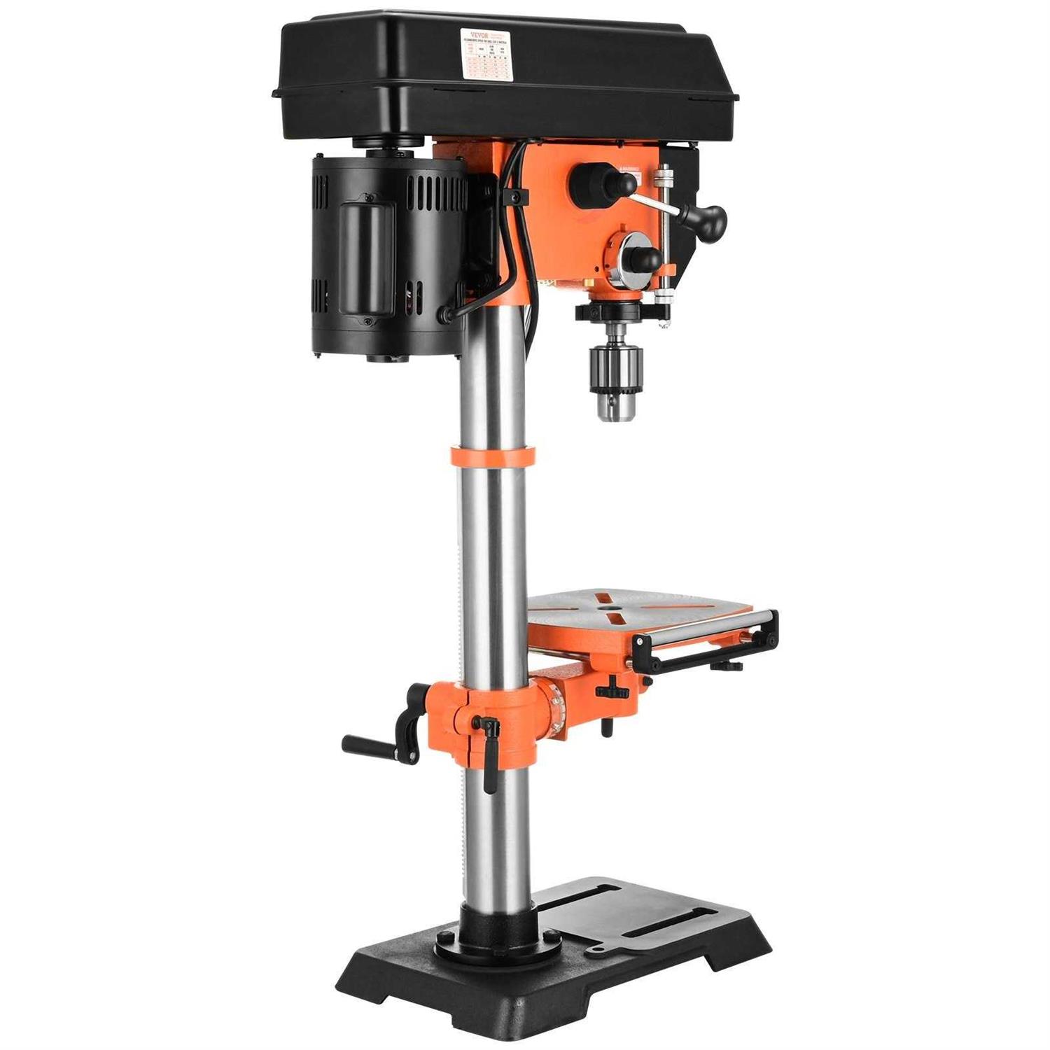 Vevor 12 In Benchtop Drill Press 5 Amp Variable Speed Cast Iron Bench Drill Press 12 In Swing 5308