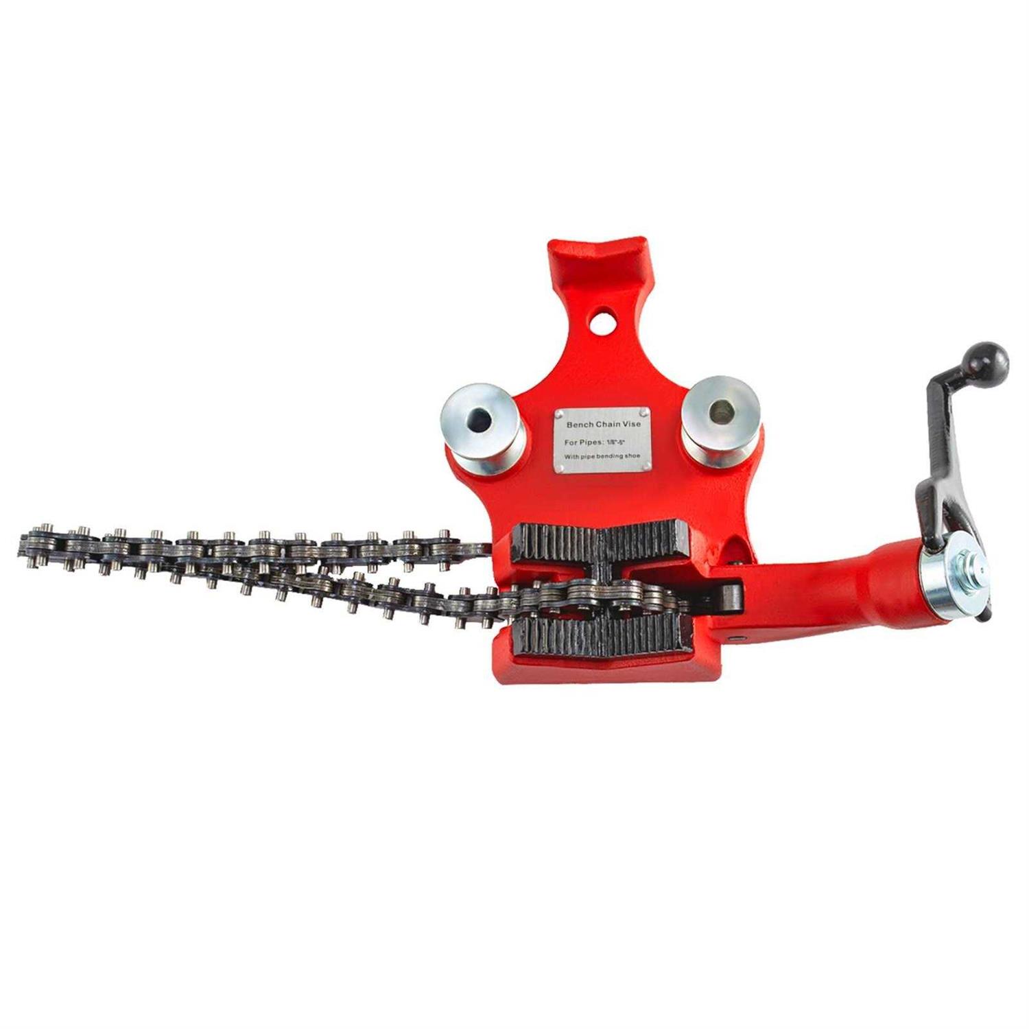 Mophorn Screw Bench Chain Vise 1/8 to 5-Inch Pipe Capacity Heavy Duty ...