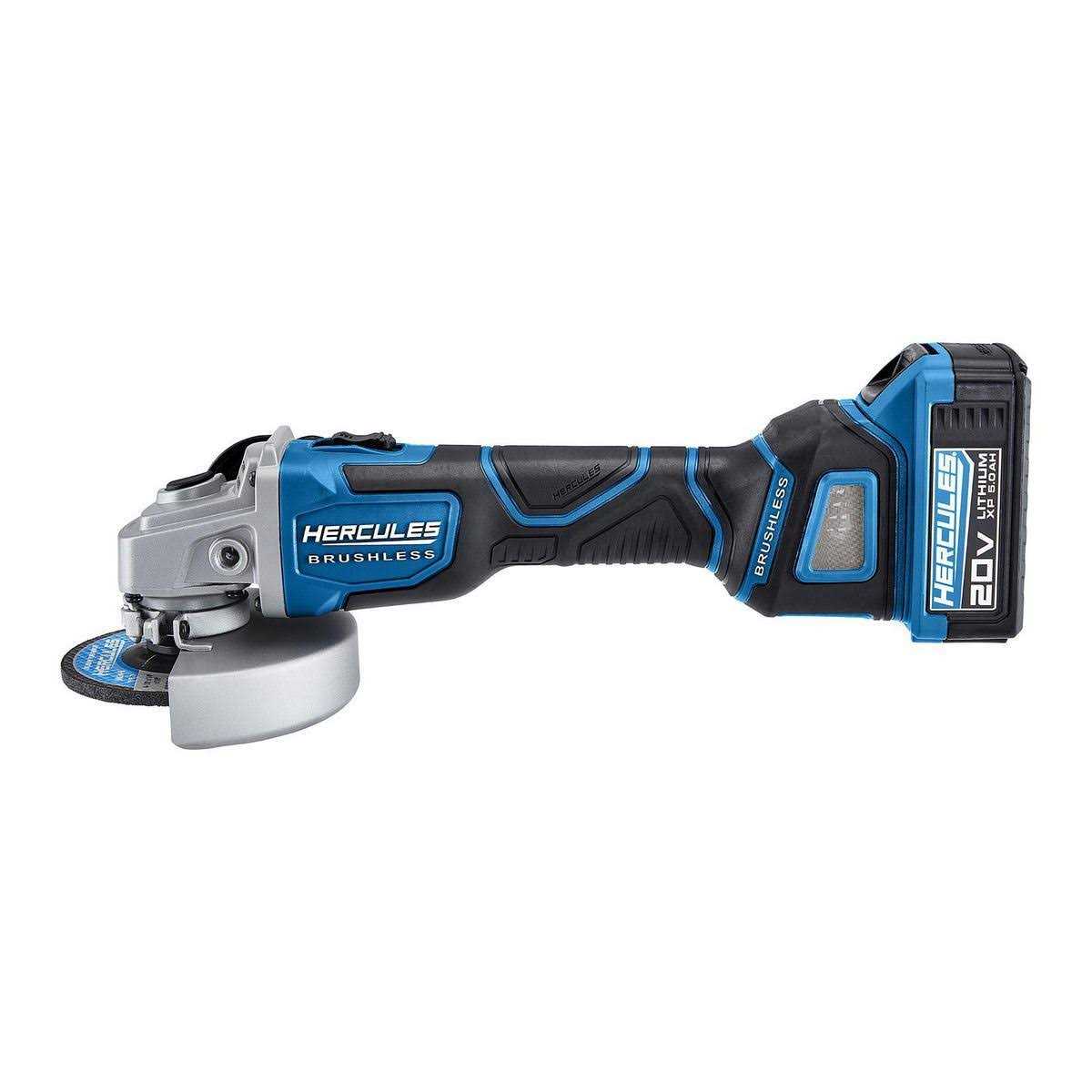 Hercules 20V Brushless Cordless 4-1/2 in. / 5 in. Slide Switch Angle ...