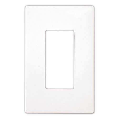 Eaton PJS26W Arrow Hart PJS26 Decorative Screw Less Wall Plate, 1 Gang ...