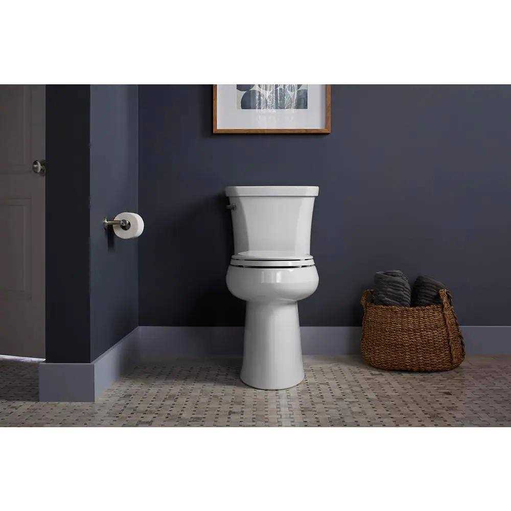 KOHLER Highline Tall Two-piece Elongated 1.28 GPF Tall Height Toilet ...