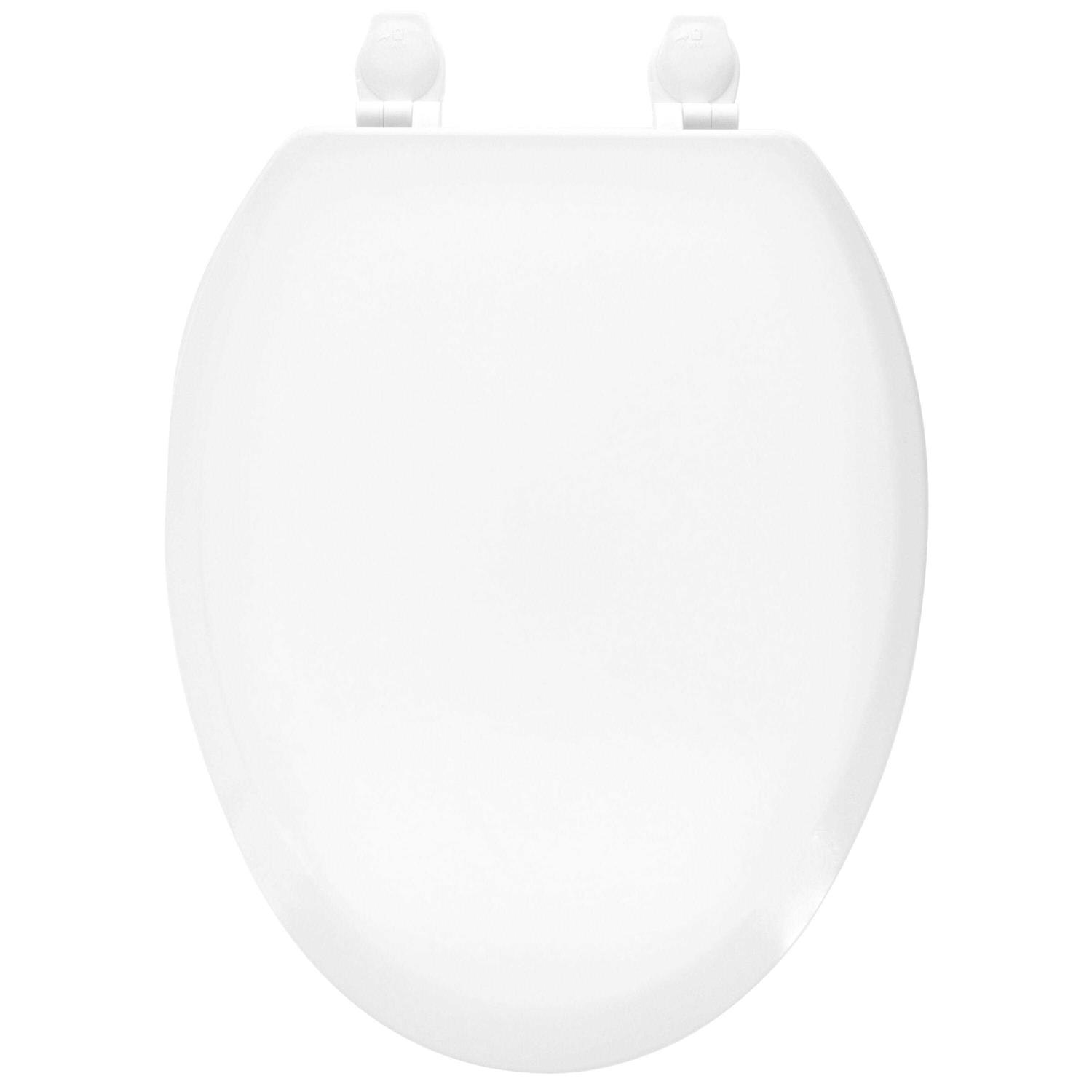 Clorox Antimicrobial Elongated Wood Toilet Seat with Easy-off Hinges ...