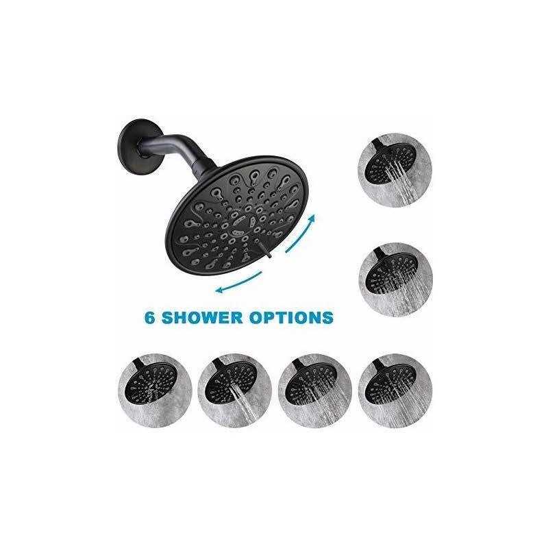 POP Sanitaryware Matte Black Shower Faucet Set Bathroom Rain Mixer ...